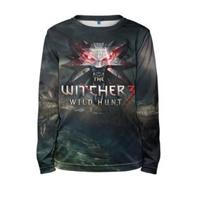 Детский лонгслив 3D с принтом The Witcher 3: Wild Hunt в городе Новоалтайск, 100% полиэстер | длинные рукава, круглый вырез горловины, полуприлегающий силуэт
 | wild hunt | witcher | арбалет | ведьмак 3 | геральт | дикая | магия | охота | сказка | сфера | фэнтези | цири