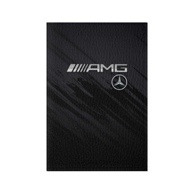 Обложка для паспорта матовая кожа с принтом Mercedes в городе Новоалтайск, натуральная матовая кожа | размер 19,3 х 13,7 см; прозрачные пластиковые крепления | Тематика изображения на принте: amg | mercedes | авто | автомобиль | иномарка | логотип | машина | мерседес | текстура