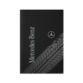 Обложка для паспорта матовая кожа с принтом Mercedes в городе Новоалтайск, натуральная матовая кожа | размер 19,3 х 13,7 см; прозрачные пластиковые крепления | Тематика изображения на принте: amg | mercedes | авто | автомобиль | иномарка | логотип | машина | мерседес | текстура