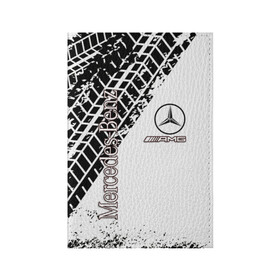 Обложка для паспорта матовая кожа с принтом Mercedes в городе Новоалтайск, натуральная матовая кожа | размер 19,3 х 13,7 см; прозрачные пластиковые крепления | Тематика изображения на принте: amg | mercedes | авто | автомобиль | иномарка | логотип | машина | мерседес | текстура