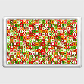 Магнит 45*70 с принтом Новогодний орнамент в городе Новоалтайск, Пластик | Размер: 78*52 мм; Размер печати: 70*45 | 