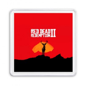 Магнит 55*55 с принтом RDR2 в городе Новоалтайск, Пластик | Размер: 65*65 мм; Размер печати: 55*55 мм | Тематика изображения на принте: games | gta5 | online | rdr | rdr2 | red dead redemption 2 | rockstar | wild west | дикий запад | ковбой | рдр2 | ред дед редемшн | редемшен | рокстар