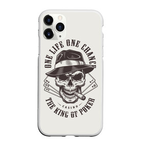 Чехол для iPhone 11 Pro матовый с принтом One life chance the king of po в городе Новоалтайск, Силикон |  | Тематика изображения на принте: casino | chance | g | king | life | one | poker | графика | дама | джокер | дым | жизнь | игра | иллюстрация | казино | картинка | карты | король | масть | мода | надпись | один | пики | покер | рисунок | рулетка | светлый