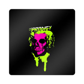 Магнит виниловый Квадрат с принтом The Prodigy в городе Новоалтайск, полимерный материал с магнитным слоем | размер 9*9 см, закругленные углы | Тематика изображения на принте: 90 е | the prodigy | кит флинт | музыка | панк | рок | техно | череп | электро