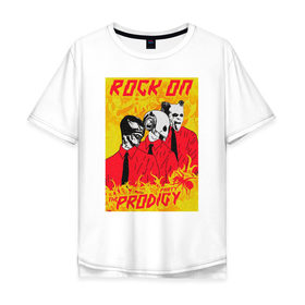 Мужская футболка хлопок Oversize с принтом The Prodigy в городе Новоалтайск, 100% хлопок | свободный крой, круглый ворот, “спинка” длиннее передней части | 