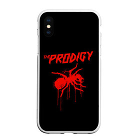 Чехол для iPhone XS Max матовый с принтом The Prodigy в городе Новоалтайск, Силикон | Область печати: задняя сторона чехла, без боковых панелей | Тематика изображения на принте: 90 е | the prodigy | кит флинт | музыка | муравей | панк | рок | техно | электро