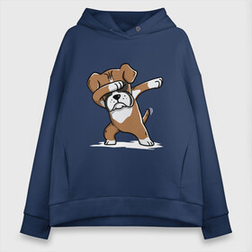 Женское худи Oversize хлопок с принтом DAB Dog в городе Новоалтайск, френч-терри — 70% хлопок, 30% полиэстер. Мягкий теплый начес внутри —100% хлопок | боковые карманы, эластичные манжеты и нижняя кромка, капюшон на магнитной кнопке | amimals | best | dab | dabbig | dance | dog | doggy | freedom | hip hop | music | rap | woof | волк | гав | даб | даббинг | друг | животные | крутой | лучший | мопс | музыка | овчарка | пёс | песик | питомец | рэп | рэпер | свобода | собака