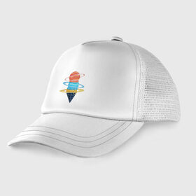 Детская кепка тракер с принтом Space Ice Cream в городе Новоалтайск, Козырек - 100% хлопок. Кепка - 100% полиэстер, Задняя часть - сетка | универсальный размер, пластиковая застёжка | Тематика изображения на принте: earth | express | futurama | galaxy | ice cream | moon | nasa | planet | space | star | world | астронавт | вселенная | гагарин | галактика | еда | звезда | звезды | земля | космонавт | космос | луна | мир | мороженое | н | наса | небо | планета