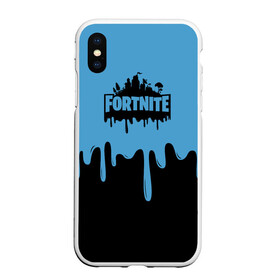 Чехол для iPhone XS Max матовый с принтом FORTNITE - Black&Blue в городе Новоалтайск, Силикон | Область печати: задняя сторона чехла, без боковых панелей | battlefield | counter strike | cs | cs go | csgo | dota | dota2 | exodus | fortnite | gta | kombat | metro | mortal | moscow | off white | place | pubg | supreme | trasher | vans | метро | москва