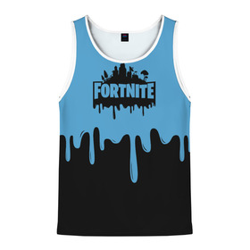 Мужская майка 3D с принтом FORTNITE - Black&Blue в городе Новоалтайск, 100% полиэстер | круглая горловина, приталенный силуэт, длина до линии бедра. Пройма и горловина окантованы тонкой бейкой | battlefield | counter strike | cs | cs go | csgo | dota | dota2 | exodus | fortnite | gta | kombat | metro | mortal | moscow | off white | place | pubg | supreme | trasher | vans | метро | москва