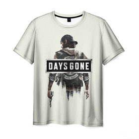 Мужская футболка 3D с принтом Days Gone Poster в городе Новоалтайск, 100% полиэфир | прямой крой, круглый вырез горловины, длина до линии бедер | 2019 | days gone | game | poster | ps4 | zombie | жизнь после | зомби | игра