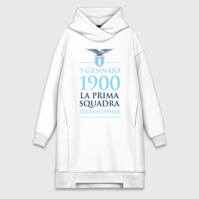 Платье-худи хлопок с принтом Лацио в городе Новоалтайск,  |  | aquile | biancocelesti | societa sportiva lazio | ss lazio | бело голубые | италия | лацио | орлы | рим | серия а | форма | футбол | футболист | футбольная | футбольный клуб