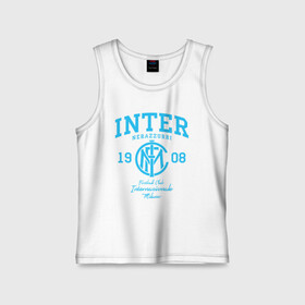 Детская майка хлопок с принтом Интер в городе Новоалтайск,  |  | biscione | football club internazionale milano | inter | interista | internazionale | nerazzurri | змеи | интер | интер милан | интериста | интернационале | италия | серия а | форма | футбол | футболист | футбольная | футбольный клуб