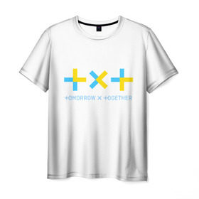 Мужская футболка 3D с принтом TOMORROW X TOGETHER / TXT в городе Новоалтайск, 100% полиэфир | прямой крой, круглый вырез горловины, длина до линии бедер | bighit | blackpink | bts | girls’ generation | got7 | k pop | kpop | super junior | tomorrow x together | txt | к поп | кейпоп | корейская группа | корейская музыка