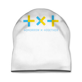 Шапка 3D с принтом TOMORROW X TOGETHER / TXT в городе Новоалтайск, 100% полиэстер | универсальный размер, печать по всей поверхности изделия | Тематика изображения на принте: bighit | blackpink | bts | girls’ generation | got7 | k pop | kpop | super junior | tomorrow x together | txt | к поп | кейпоп | корейская группа | корейская музыка