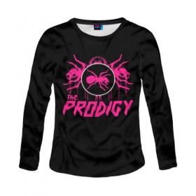 Женский лонгслив 3D с принтом The Prodigy в городе Новоалтайск, 100% полиэстер | длинные рукава, круглый вырез горловины, полуприлегающий силуэт | prodigy | the | бигбит | брейкбит | дарование | кит флинт | максим реалити | продиджи | синтипанк | техно | чудо