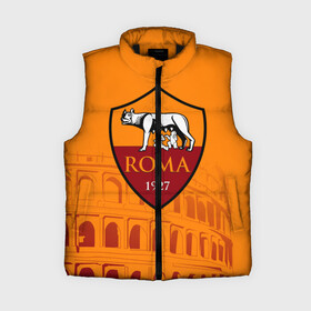 Женский жилет утепленный 3D с принтом Рома в городе Новоалтайск,  |  | as roma | giallorossi | lupi | roma | romanista | волки | жёлто красные | италия | рома | серия а | форма | футбол | футболист | футбольная | футбольный клуб