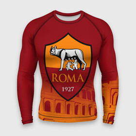 Мужской рашгард 3D с принтом Рома в городе Новоалтайск,  |  | as roma | giallorossi | lupi | roma | romanista | волки | жёлто красные | италия | рома | серия а | форма | футбол | футболист | футбольная | футбольный клуб