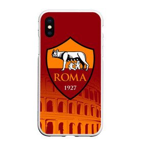 Чехол для iPhone XS Max матовый Рома: в городе Новоалтайск, Силикон | Область печати: задняя сторона чехла, без боковых панелей | as roma | giallorossi | lupi | roma | romanista | волки | жёлто красные | италия | рома | серия а | форма | футбол | футболист | футбольная | футбольный клуб