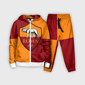 Детский костюм 3D с принтом Рома в городе Новоалтайск,  |  | as roma | giallorossi | lupi | roma | romanista | волки | жёлто красные | италия | рома | серия а | форма | футбол | футболист | футбольная | футбольный клуб