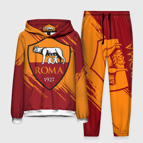 Мужской костюм 3D (с толстовкой) с принтом Рома в городе Новоалтайск,  |  | as roma | giallorossi | lupi | roma | romanista | волки | жёлто красные | италия | рома | серия а | форма | футбол | футболист | футбольная | футбольный клуб