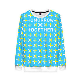 Женский свитшот 3D с принтом TOMORROW X TOGETHER в городе Новоалтайск, 100% полиэстер с мягким внутренним слоем | круглый вырез горловины, мягкая резинка на манжетах и поясе, свободная посадка по фигуре | tomorrow x together | tomorrow x together bighit | tomorrow x together coming soon | tomorrow x together official. | txt | txt tomorrow x together