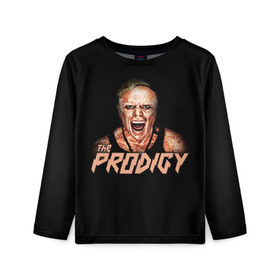 Детский лонгслив 3D с принтом The Prodigy в городе Новоалтайск, 100% полиэстер | длинные рукава, круглый вырез горловины, полуприлегающий силуэт
 | prodigy | the | бигбит | брейкбит | дарование | кит флинт | максим реалити | продиджи | синтипанк | техно | чудо