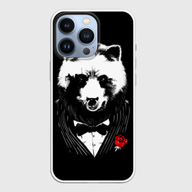 Чехол для iPhone 13 Pro с принтом Медведь авторитет в городе Новоалтайск,  |  | Тематика изображения на принте: authority | bear | go | авторитет | аль капоне | бабочка | в носу | взгляд | галстук | графика | дикий | животное | иллюстрация | картинка | кольцо | костюм | красная | крестный | мафия | медведь | мода | отец