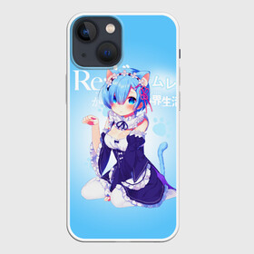 Чехол для iPhone 13 mini с принтом Re:Zero. Рем в городе Новоалтайск,  |  | Тематика изображения на принте: re zero | re:zero. жизнь с нуля в альтернативном мире | re:zero. жизнь с нуля в другом мире | rezero | аниме | манга | рем | рем и рам | эмилия