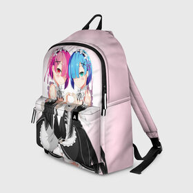 Рюкзак 3D с принтом Re:Zero. Рем и Рам в городе Новоалтайск, 100% полиэстер | лямки с регулируемой длиной, сверху петелька, чтобы рюкзак можно было повесить на вешалку. Основное отделение закрывается на молнию, как и внешний карман. Внутри два дополнительных кармана, один из которых закрывается на молнию. По бокам два дополнительных кармашка | Тематика изображения на принте: re zero | re:zero. жизнь с нуля в альтернативном мире | re:zero. жизнь с нуля в другом мире | rezero | аниме | манга | рем | рем и рам | эмилия