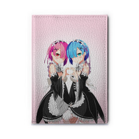 Обложка для автодокументов с принтом Re:Zero. Рем и Рам в городе Новоалтайск, натуральная кожа |  размер 19,9*13 см; внутри 4 больших “конверта” для документов и один маленький отдел — туда идеально встанут права | re zero | re:zero. жизнь с нуля в альтернативном мире | re:zero. жизнь с нуля в другом мире | rezero | аниме | манга | рем | рем и рам | эмилия