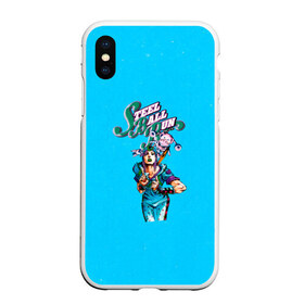 Чехол для iPhone XS Max матовый с принтом JoJo в городе Новоалтайск, Силикон | Область печати: задняя сторона чехла, без боковых панелей | adventure | anime | bizarre | jojo | jojo’s | аниме | анимэ | джо | джо джо | джоджо | джонатан джостар | жожо | манга | невероятные приключения | пендлетон | стенд | хамон