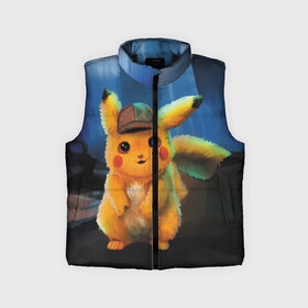 Детский жилет утепленный 3D с принтом Detective Pikachu в городе Новоалтайск,  |  | detective pikachu | pikachu | pokemon | детектив пикачу | пика | покемон