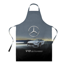 Фартук 3D с принтом V8 Biturbo в городе Новоалтайск, 100% полиэстер | общий размер — 65 х 85 см, ширина нагрудника — 26 см, горловина — 53 см, длина завязок — 54 см, общий обхват в поясе — 173 см. Принт на завязках и на горловине наносится с двух сторон, на основной части фартука — только с внешней стороны | amg | cool | design | mercedes | mercedes benz | motorsport | power | prestige | race | sport car | status | автоспорт | гонка | дизайн | круто | мерседес | мощь | престиж | спорткар | статус