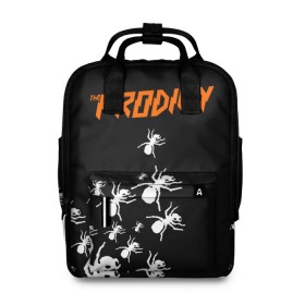 Женский рюкзак 3D с принтом The Prodigy в городе Новоалтайск, 100% полиэстер | лямки с регулируемой длиной, сверху ручки, чтобы рюкзак нести как сумку. Основное отделение закрывается на молнию, как и внешний карман. Внутри два дополнительных кармана, один из которых закрывается на молнию. По бокам два дополнительных кармашка, куда поместится маленькая бутылочка
 | flint | keith | kit | prodigy | кит | продиджи | продижи | протиджи | флинт