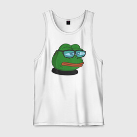 Мужская майка хлопок с принтом Pepe в городе Новоалтайск, 100% хлопок |  | bad | dab | frog | good | kek | make pepe great again | pepe | sad | sad frog | vote for pepe | кек | лягушка | мем | мемы | пепе | со смыслом | фрог