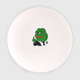 Тарелка 3D с принтом Pepe  в городе Новоалтайск, фарфор | диаметр - 210 мм
диаметр для нанесения принта - 120 мм | Тематика изображения на принте: bad | dab | frog | good | kek | make pepe great again | pepe | sad | sad frog | vote for pepe | кек | лягушка | мем | мемы | пепе | со смыслом | фрог