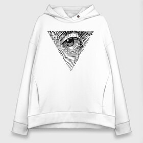 Женское худи Oversize хлопок с принтом eye в городе Новоалтайск, френч-терри — 70% хлопок, 30% полиэстер. Мягкий теплый начес внутри —100% хлопок | боковые карманы, эластичные манжеты и нижняя кромка, капюшон на магнитной кнопке | black | eye | minimalism | money | philosophy | pyramid | raster | supreme | usa | white | белый | глаз | деньги | доллар | минимализм | пирамида | растр | сша | философия | черный