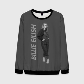 Мужской свитшот 3D с принтом Billie Eilish в городе Новоалтайск, 100% полиэстер с мягким внутренним слоем | круглый вырез горловины, мягкая резинка на манжетах и поясе, свободная посадка по фигуре | bilie | billi | billie | eilish | eillish | elish | ellish | eyes | ocean | pop music | айлиш | алиш | били | билли | музыка | певица | поп | эйлиш | элиш