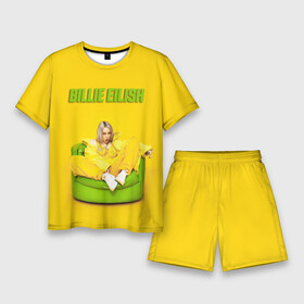 Мужской костюм с шортами 3D с принтом Billie Eilish в городе Новоалтайск,  |  | bilie | billi | billie | eilish | eillish | elish | ellish | eyes | ocean | pop music | айлиш | алиш | били | билли | музыка | певица | поп | эйлиш | элиш