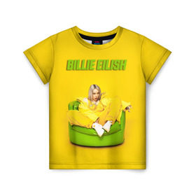 Детская футболка 3D с принтом Billie Eilish в городе Новоалтайск, 100% гипоаллергенный полиэфир | прямой крой, круглый вырез горловины, длина до линии бедер, чуть спущенное плечо, ткань немного тянется | bilie | billi | billie | eilish | eillish | elish | ellish | eyes | ocean | pop music | айлиш | алиш | били | билли | музыка | певица | поп | эйлиш | элиш