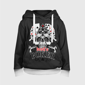 Детская толстовка 3D с принтом Poker в городе Новоалтайск, 100% полиэстер | двухслойный капюшон со шнурком для регулировки, мягкие манжеты на рукавах и по низу толстовки, спереди карман-кенгуру с мягким внутренним слоем | po | буны | веер | винтаж | графика | дизайн | игра | игральные | иллюстрация | казино | картинка | карты | кости | крести | масть | мода | надпись | орнамент | пики | покер | рисунок | сердце | символ | стиль