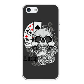 Чехол для iPhone 5/5S матовый с принтом Lucky в городе Новоалтайск, Силикон | Область печати: задняя сторона чехла, без боковых панелей | Тематика изображения на принте: lucky | буны | веер | винтаж | графика | дизайн | игра | игральные | иллюстрация | казино | картинка | карты | крести | масть | мода | надпись | орнамент | пики | покер | рисунок | сердце | символ | стиль