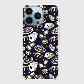 Чехол для iPhone 13 Pro с принтом Казино в городе Новоалтайск,  |  | Тематика изображения на принте: 777 | r | буны | графика | звезды | золото | игра | игральные | иллюстрация | казино | картинка | карты | коллаж | колоды | крести | кубики | масть | мерцание | мода | орнамент | пики | покер | рисунок