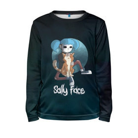 Детский лонгслив 3D с принтом Sally Face в городе Новоалтайск, 100% полиэстер | длинные рукава, круглый вырез горловины, полуприлегающий силуэт
 | blue | diane | face | fisher | gizmo | henry | johnson | killer | larry | sally | генри | гизмо | джонсон | диана | ларри | лицо | салли | фейс | фишер