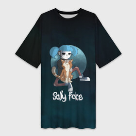 Платье-футболка 3D с принтом Sally Face в городе Новоалтайск,  |  | blue | diane | face | fisher | gizmo | henry | johnson | killer | larry | sally | генри | гизмо | джонсон | диана | ларри | лицо | салли | фейс | фишер