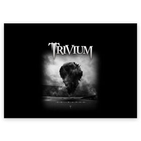 Поздравительная открытка с принтом Trivium в городе Новоалтайск, 100% бумага | плотность бумаги 280 г/м2, матовая, на обратной стороне линовка и место для марки
 | trivium | грув метал | группы | метал | музыка | рок | тривиум | трэш метал | хеви метал