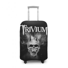 Чехол для чемодана 3D с принтом Trivium в городе Новоалтайск, 86% полиэфир, 14% спандекс | двустороннее нанесение принта, прорези для ручек и колес | trivium | грув метал | группы | метал | музыка | рок | тривиум | трэш метал | хеви метал