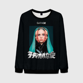 Мужской свитшот 3D с принтом Billie Eilish в городе Новоалтайск, 100% полиэстер с мягким внутренним слоем | круглый вырез горловины, мягкая резинка на манжетах и поясе, свободная посадка по фигуре | ailish | billi | billie eilish | bury a friend | copycat | crown | dont smile at me | lovely | murakami | music | my boy | party favor | pop | айлишь | били | билли айлиш | музыка | певица | поп