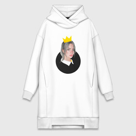 Платье-худи хлопок с принтом Billie Eilish в городе Новоалтайск,  |  | ailish | billi | billie eilish | bury a friend | copycat | crown | dont smile at me | lovely | music | my boy | party favor | pop | били | билли айлиш | музыка | певица | поп | эйлиш